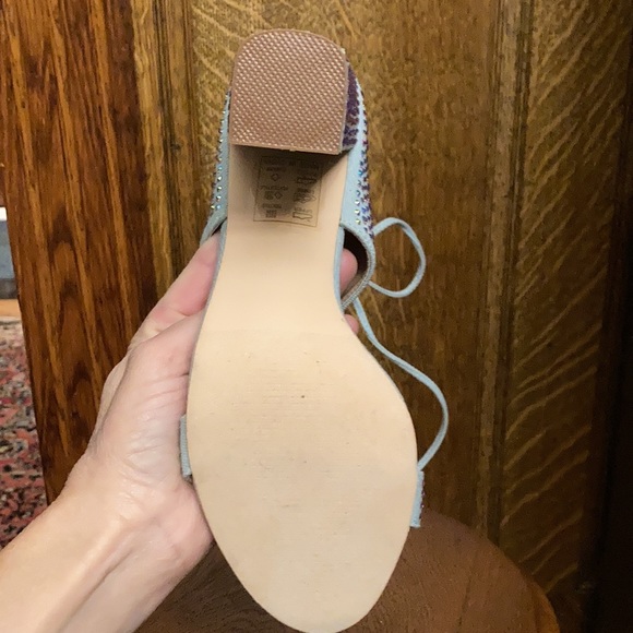 Pair of Azalea Wang embellished to the nines peep toe boots size 8. Style JACQ. - Picture 5 of 8